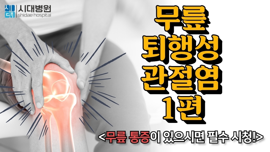 중년의 고질병, 무릎 퇴행성 관절염!